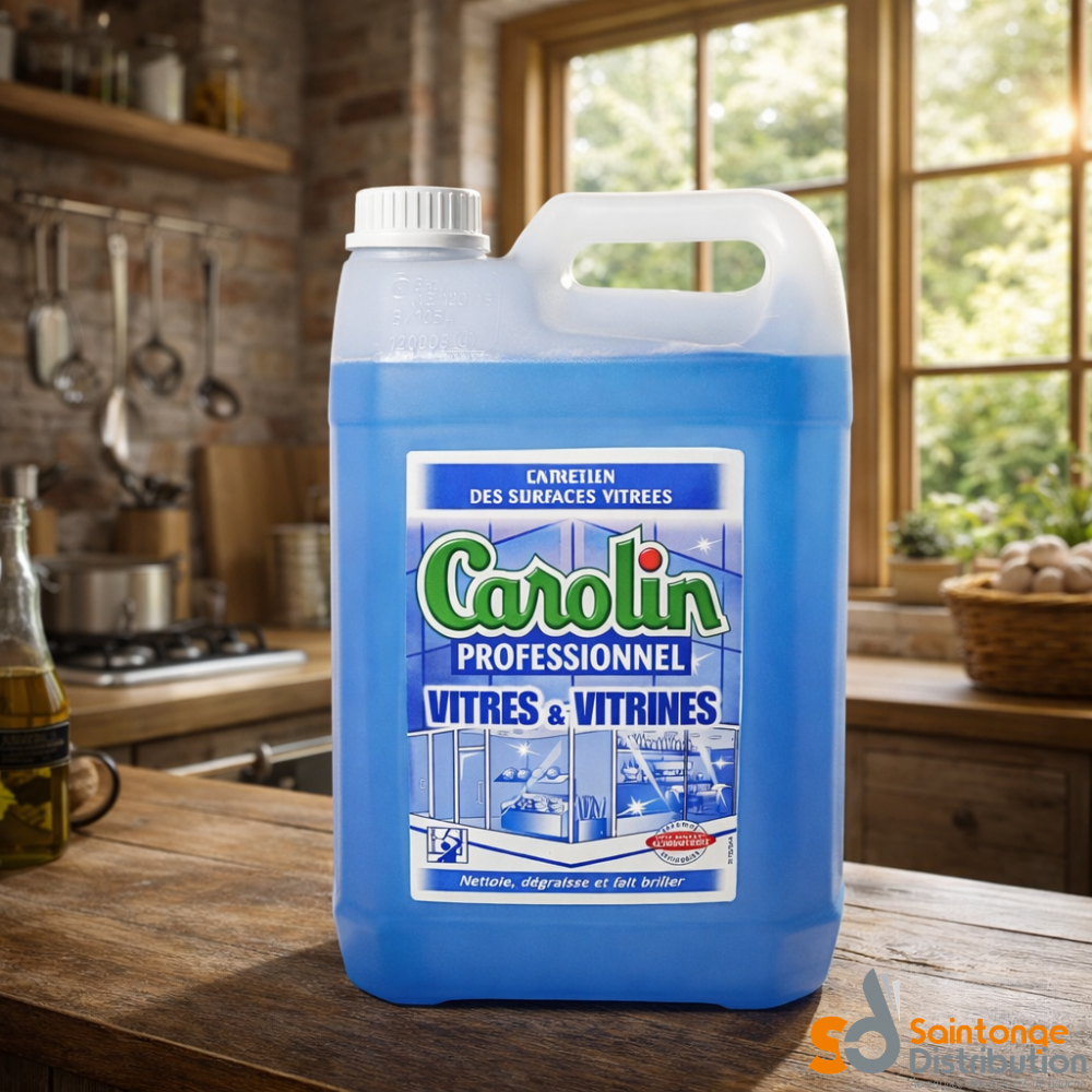Carolin nettoyant vitres et vitrines bidon 5 L