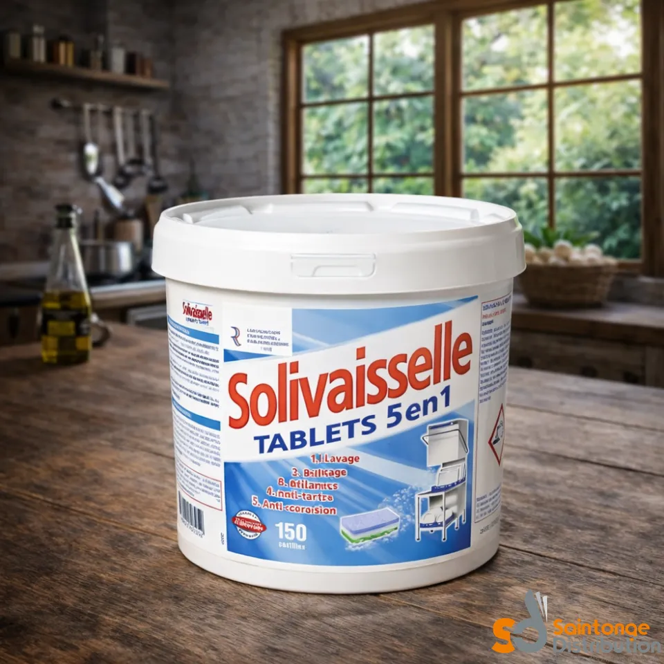 Saintonge Hygiène Solivaisselle Tablets 5 en 1 pastilles 3kg 150