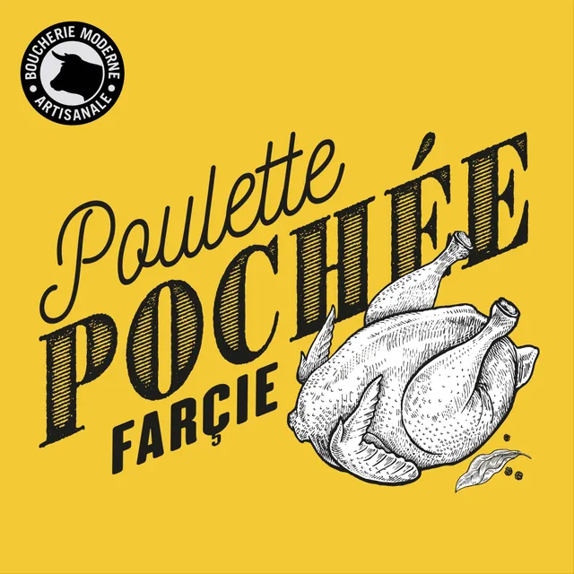 Boucherie Moderne VOLAILLE Poulette pochée foie gras morilles 1,8kg