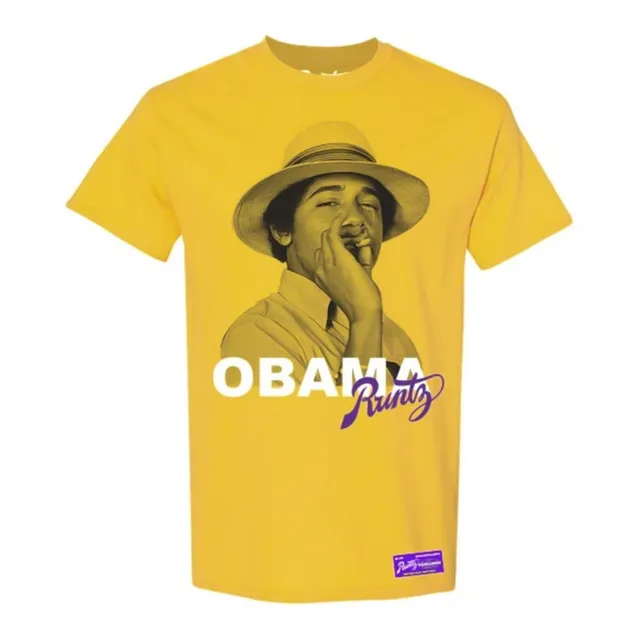 Runtz Obama T-shirt jaune coton