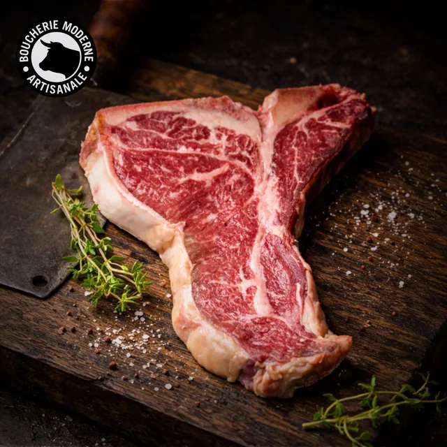 Boucherie Moderne BŒUF L-Bone Galloway Maturé viande 600g persillé