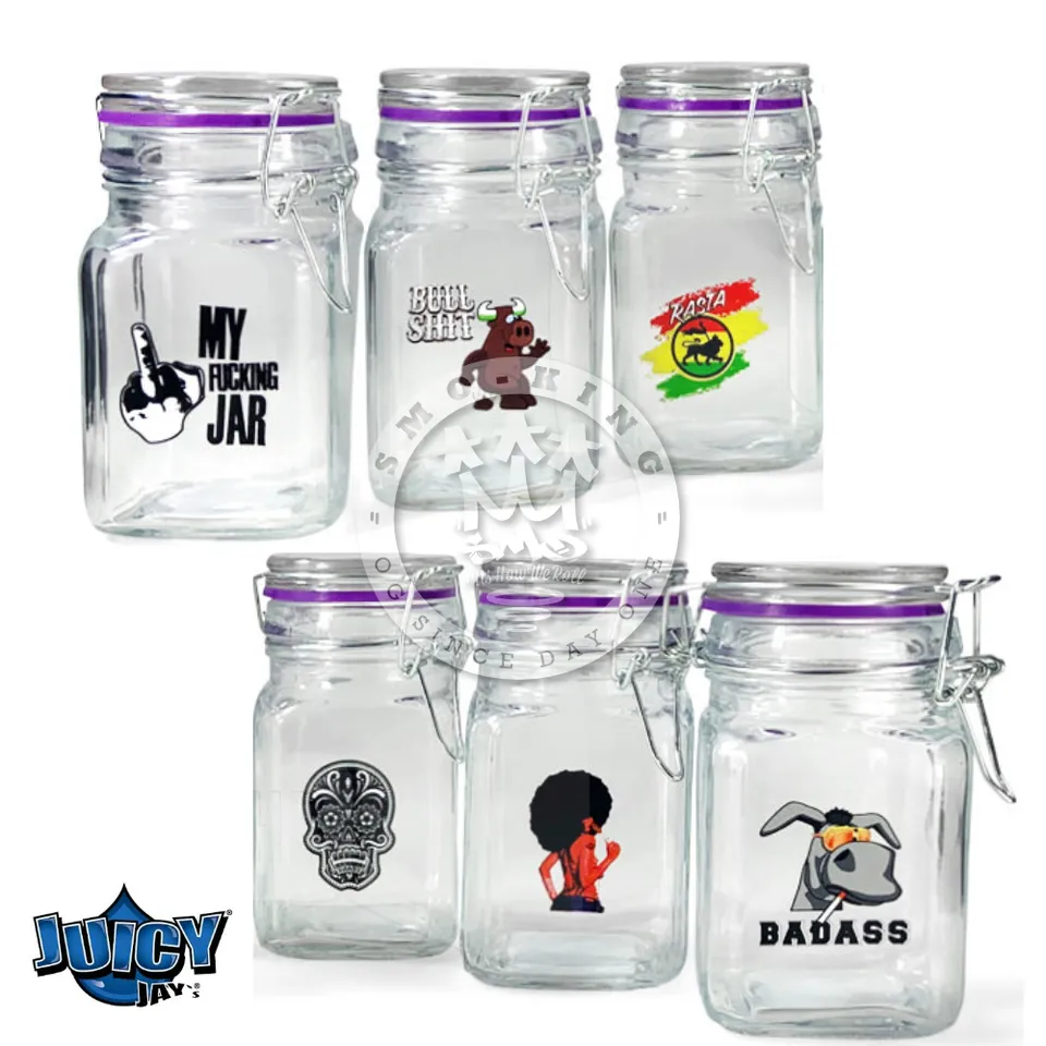 Juicy Jay's Jars lot 6 bocaux verre hermétiques conservation