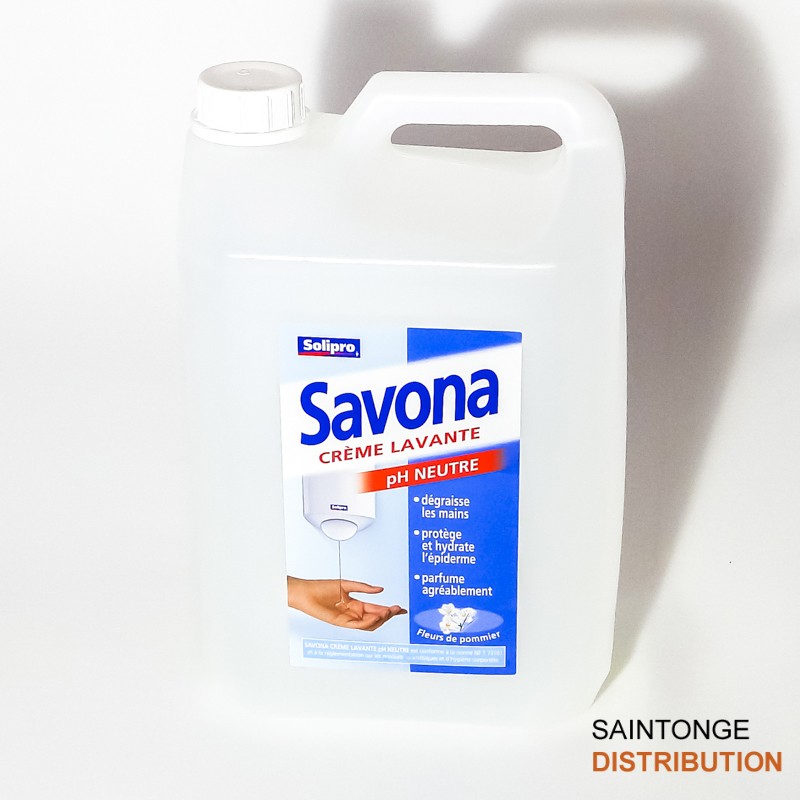 Savona crème lavante mains pH neutre 5 L