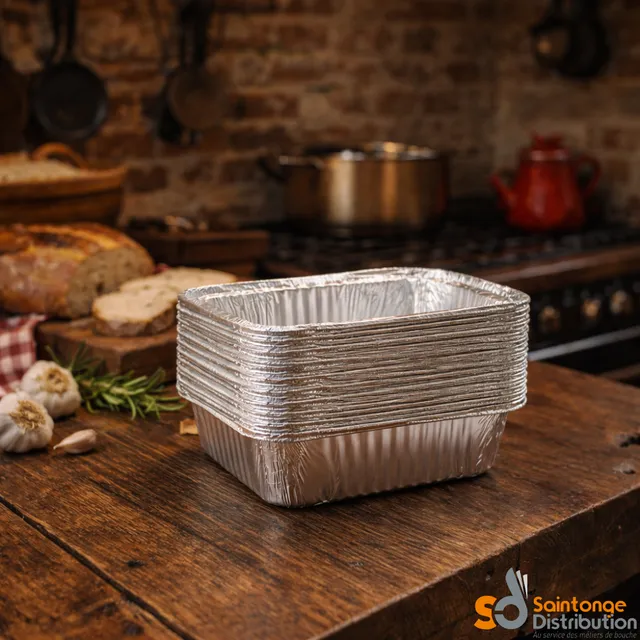 Saintonge Emballages Barquette aluminium 250 ml sachet 100 four