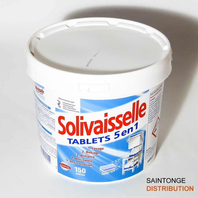 Saintonge Hygiène Solivaisselle Tablets 5 en 1 pastilles 3kg 150