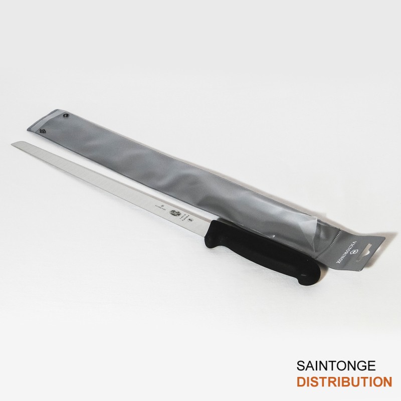 Victorinox Couteau à saumon alvéolé 30cm noir flexible