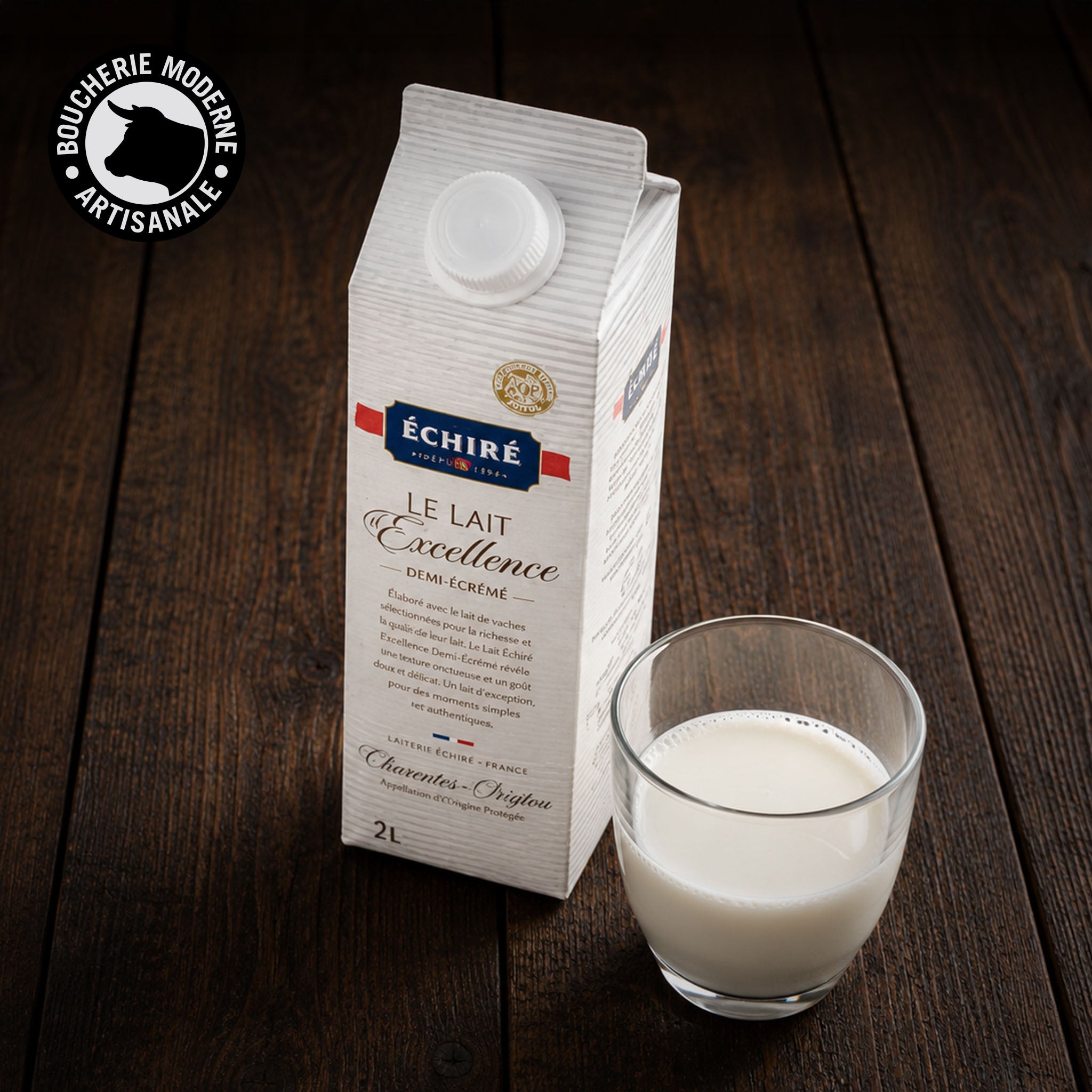Boucherie Moderne Échiré lait demi-écrémé 1L quotidien