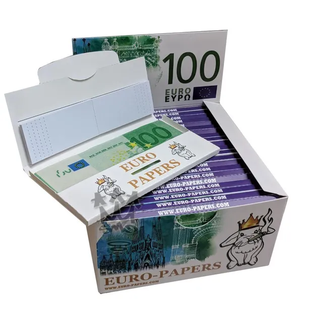 Euro Papers 100€ feuilles à rouler chanvre super king 10 feuilles