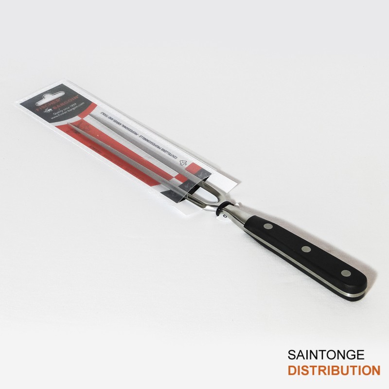 Fourchette chef forgée 32 cm 2 dents inox
