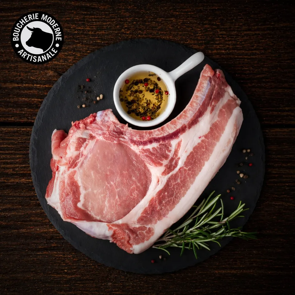 Boucherie Moderne PORC Cochon du Cantal côte 450g viande