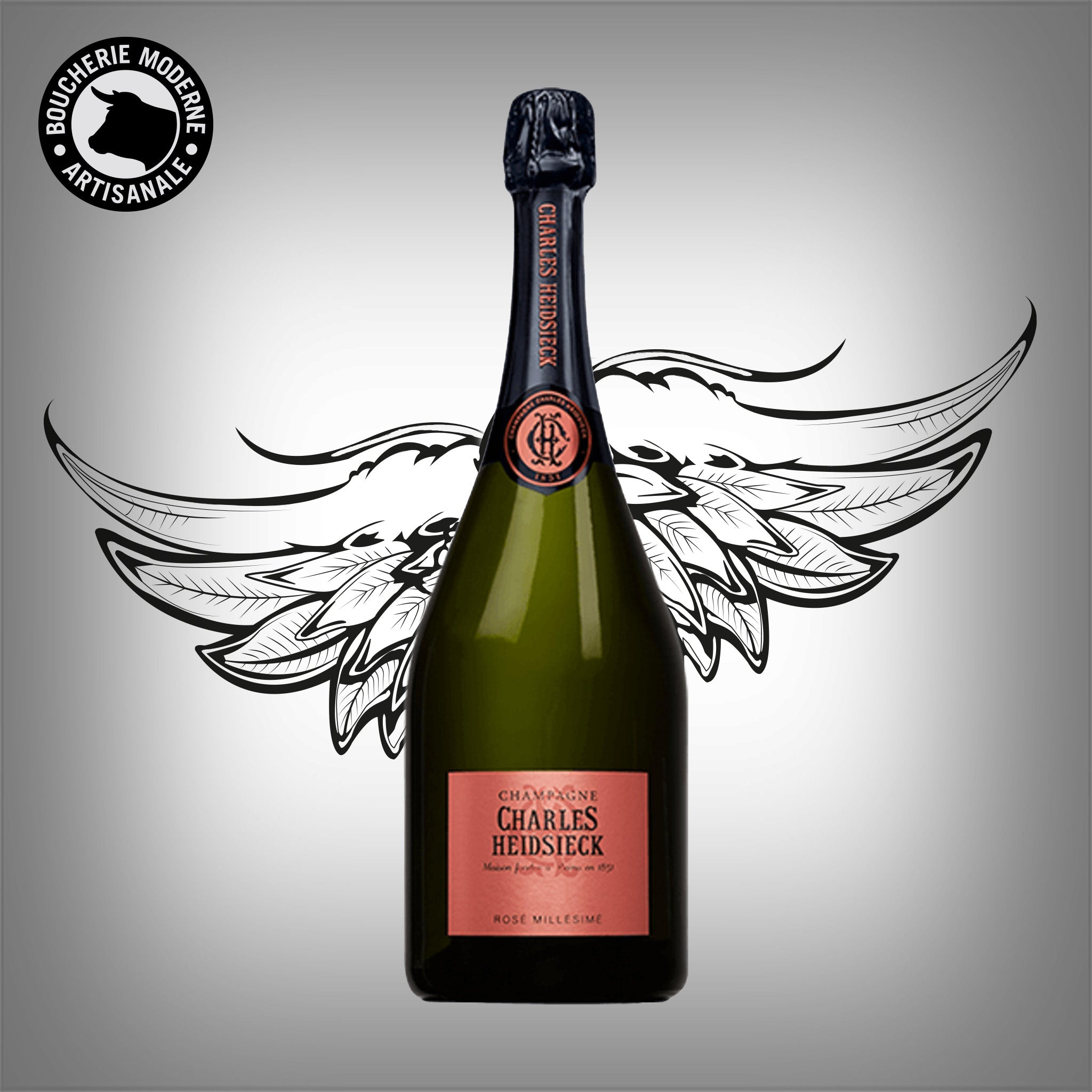 Boucherie Moderne Vin Charles Heidsieck Rosé 75cl champagne réserve