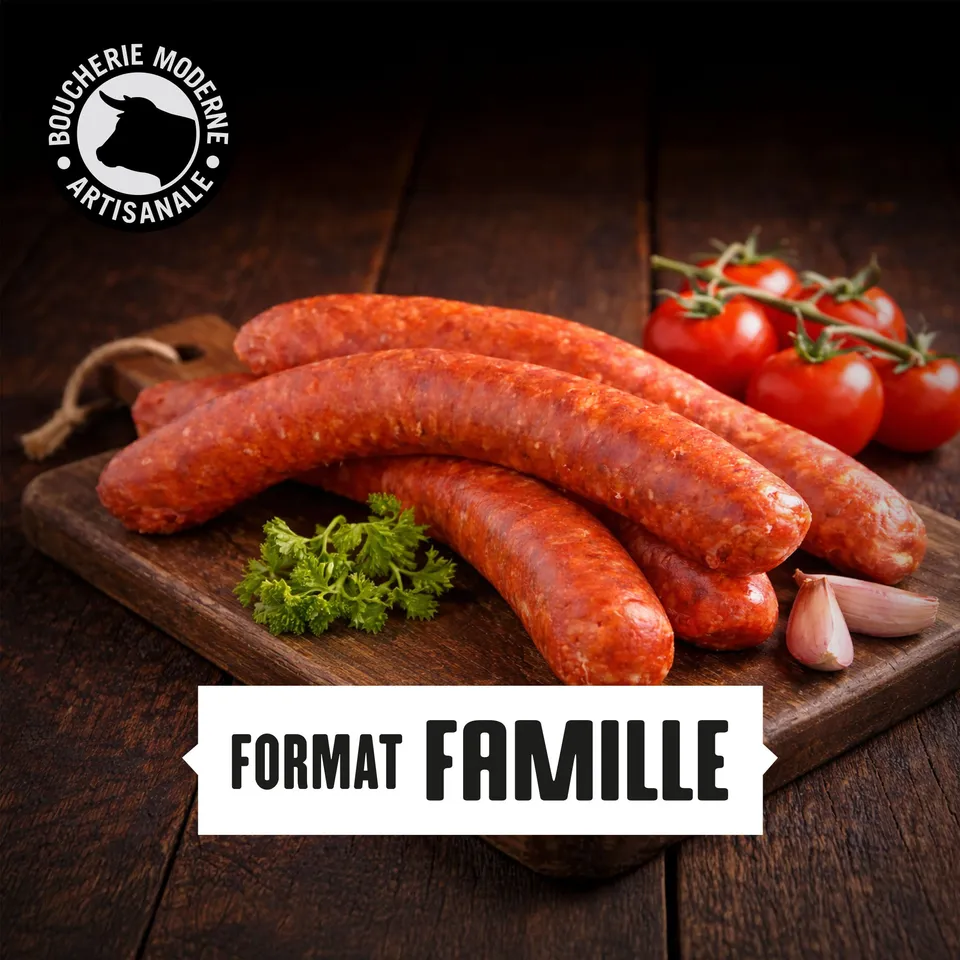 Boucherie Moderne CHARCUT’ Merguez 2kg bœuf agneau épicée