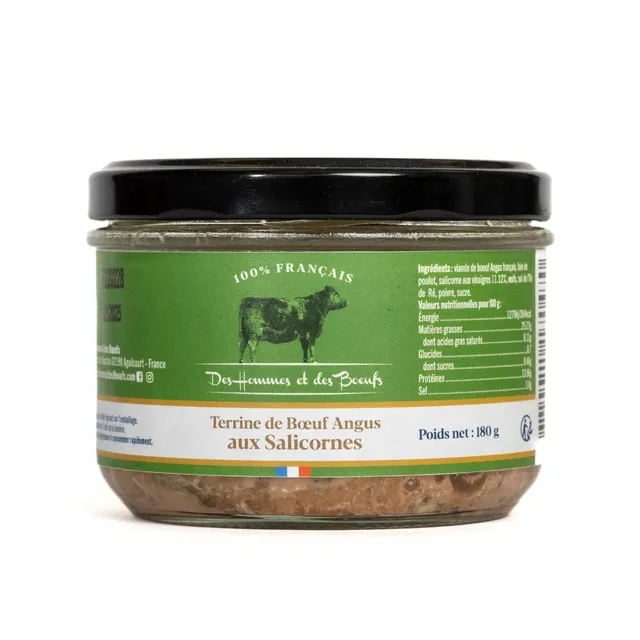 Des Hommes et des Bœufs Terrine Angus salicornes 180 g