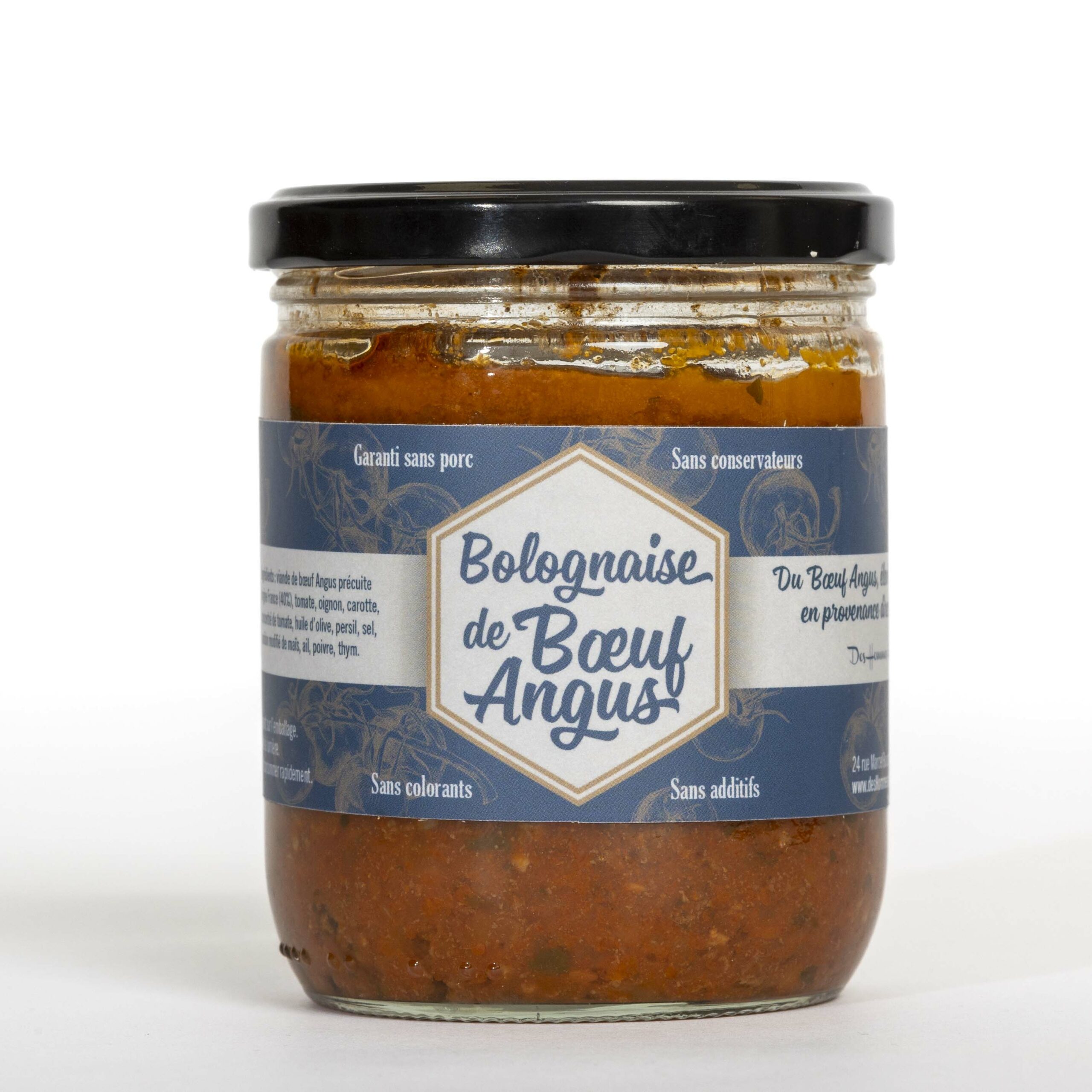 Des Hommes et des Bœufs Bolognaise Angus plat 375 g
