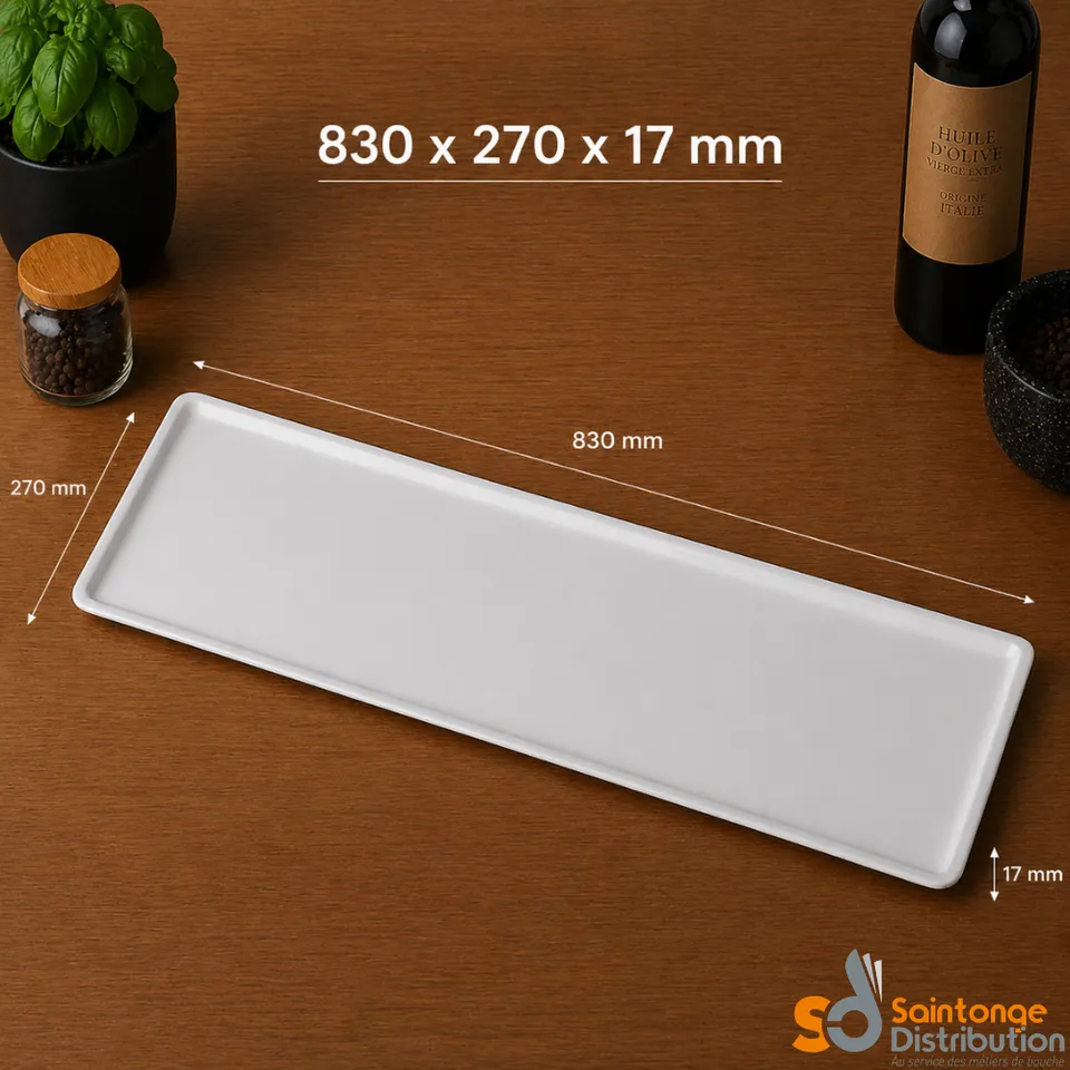 Saintonge Matériel Plat Glacière Blanc PMMA 83x27cm