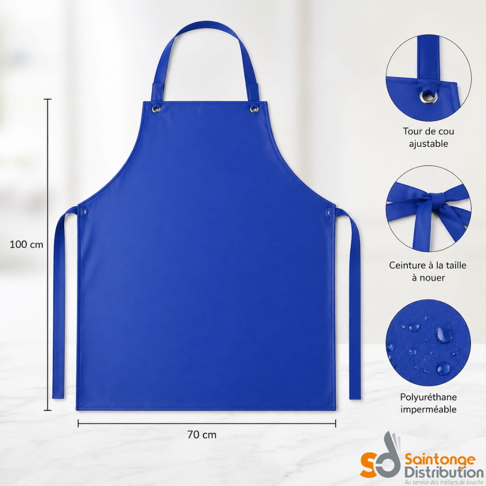 Ledotex Tablier 115x90 cm polyuréthane blanc imperméable