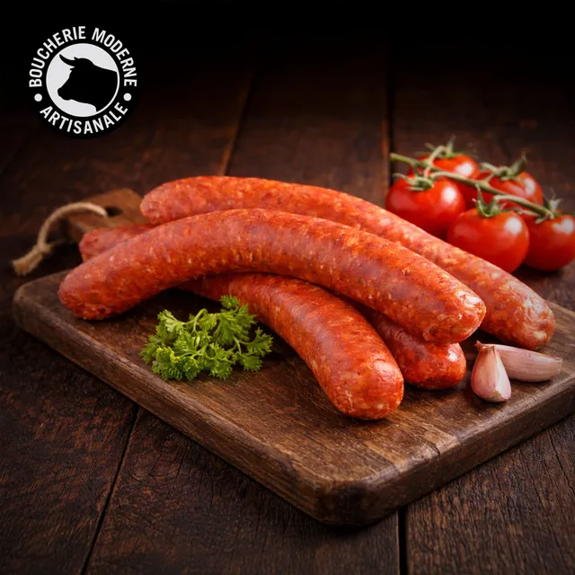 Boucherie Moderne Merguez charcuterie bœuf agneau 1 pièce épicée