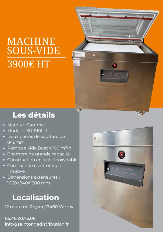 Sammic SU-810LL Machine Sous-Vide Double Soudure 848 mm