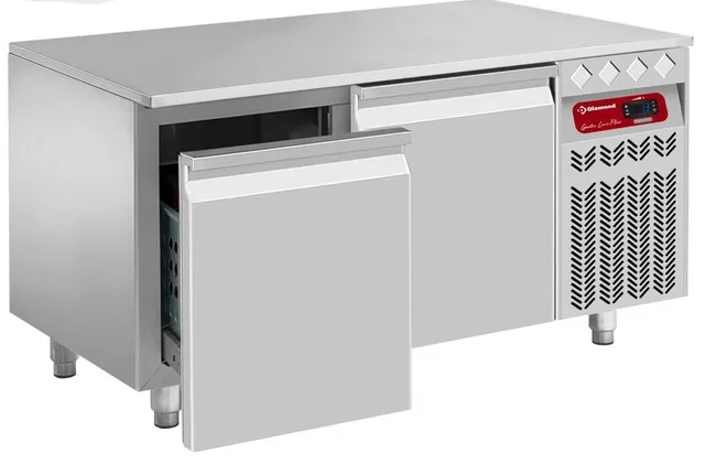 Saintonge Matériel Soubassement réfrigéré 2 tiroirs GN1/2+1/3 inox