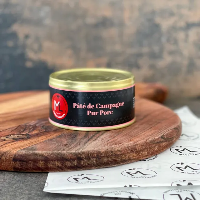 Maison Lascours Pâté de Campagne Pur Porc 180 g Recette Rustique