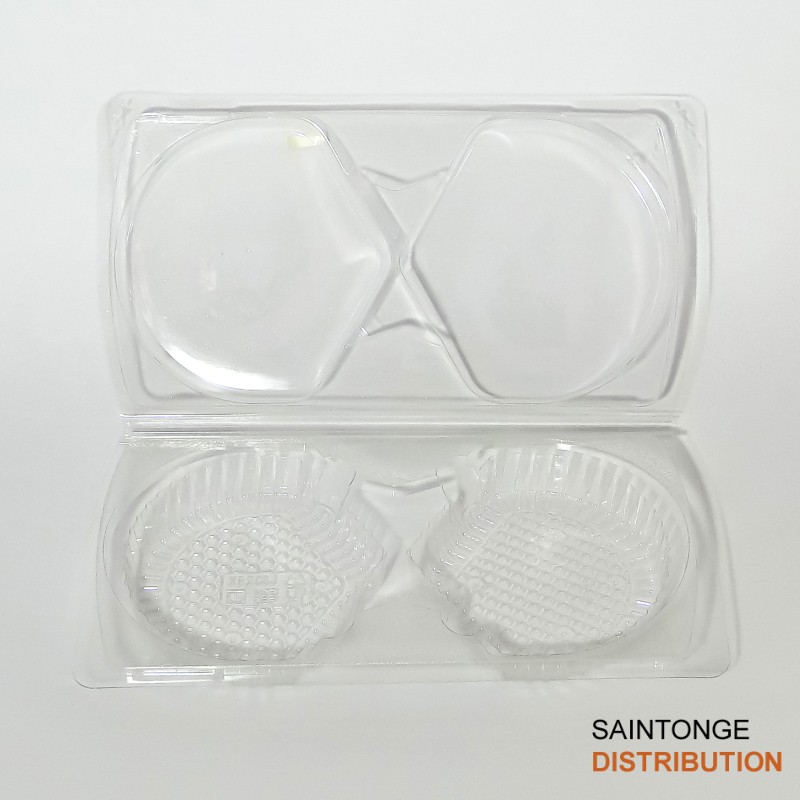 Saintonge Emballages Boîte Cristal Barquette 2 Coquilles