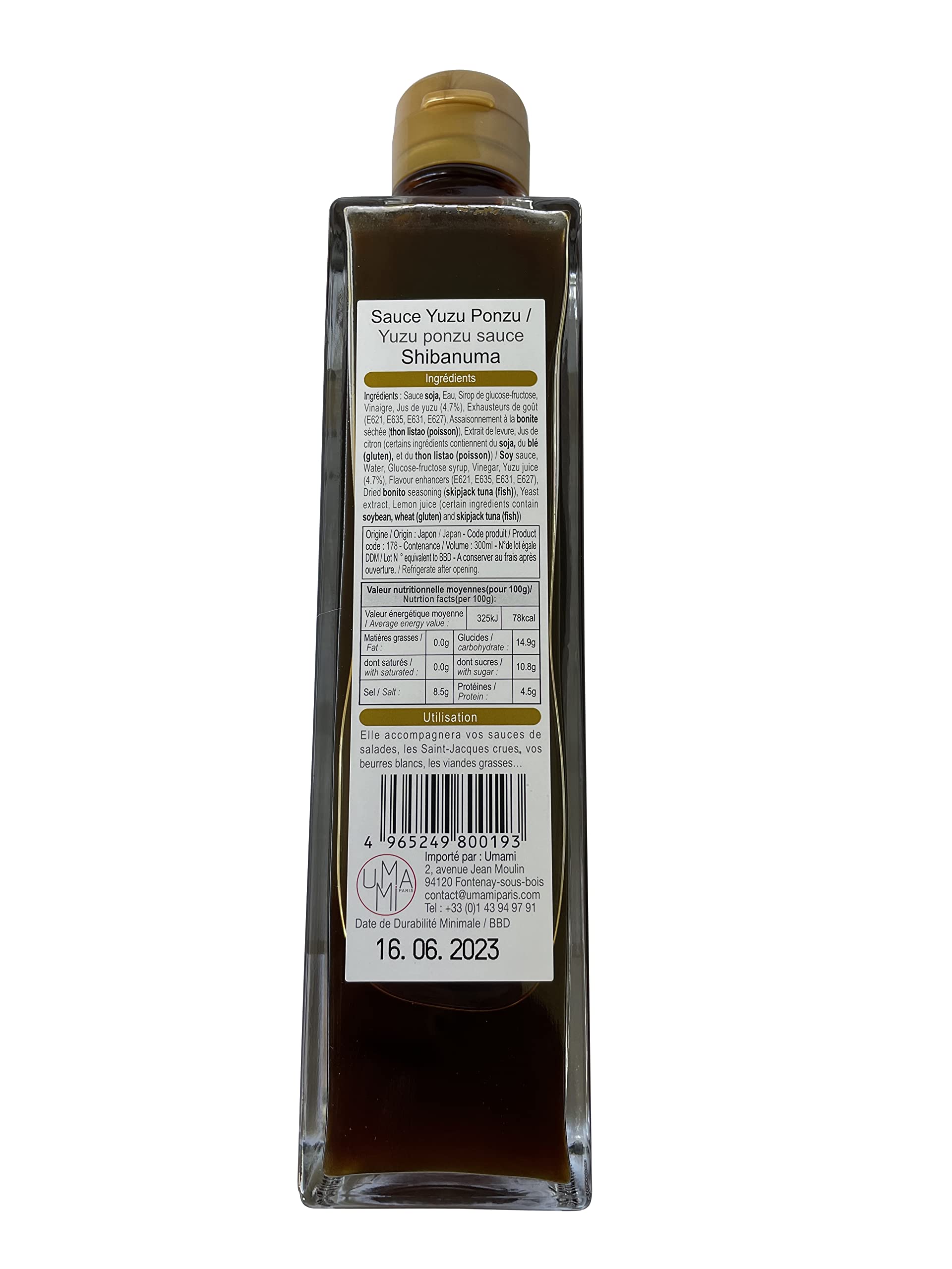 Umami Paris Shibanuma sauce ponzu yuzu 300 ml