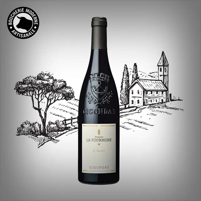 Boucherie Moderne Vin Gigondas La Fourmone rouge 75cl intense