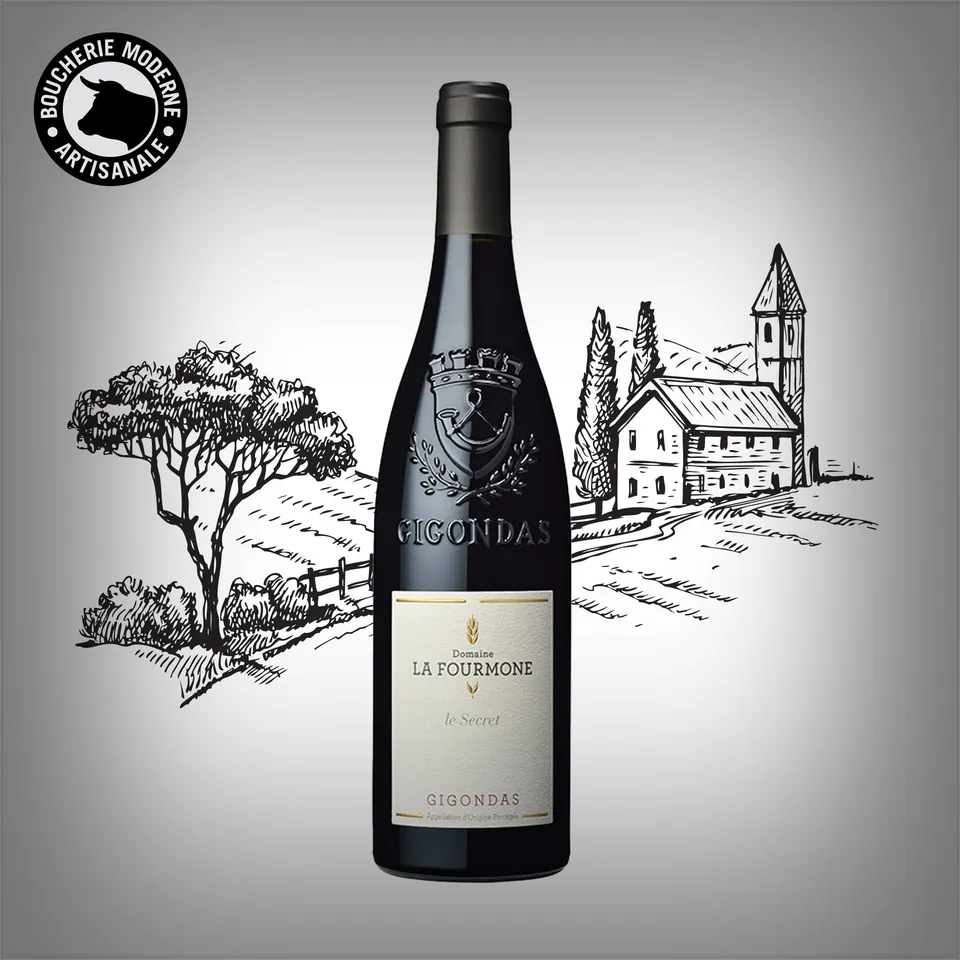 Boucherie Moderne Vin Gigondas La Fourmone rouge 75cl intense