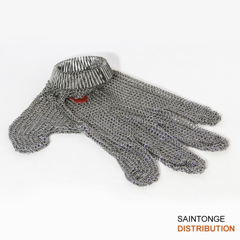 Gant cotte de mailles inox anti-coupure ambidextre boucher