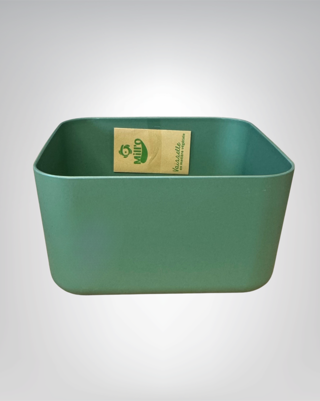 Bac carré matière végétale barquette 13,5x13,5x8,5cm