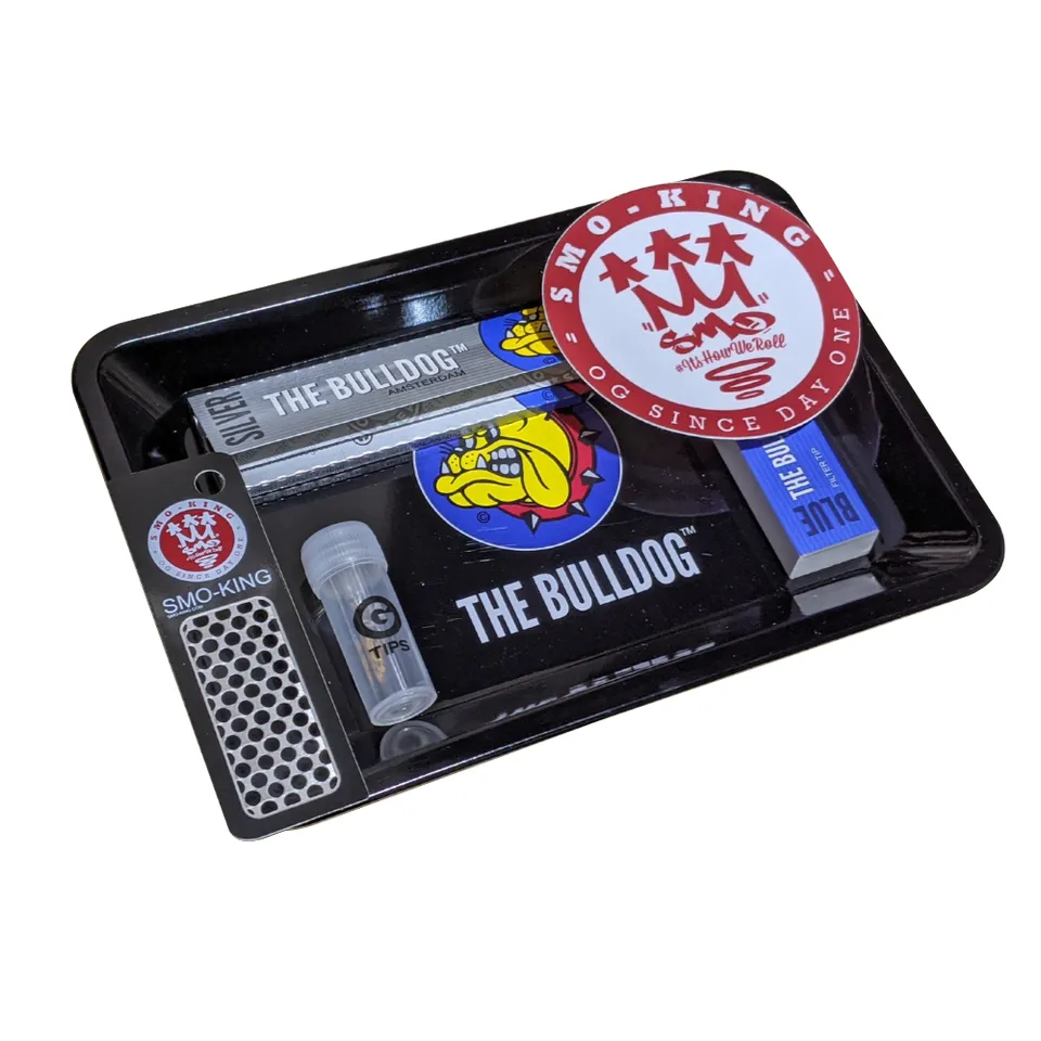 The Bulldog plateau à rouler mini coffret papiers grinder