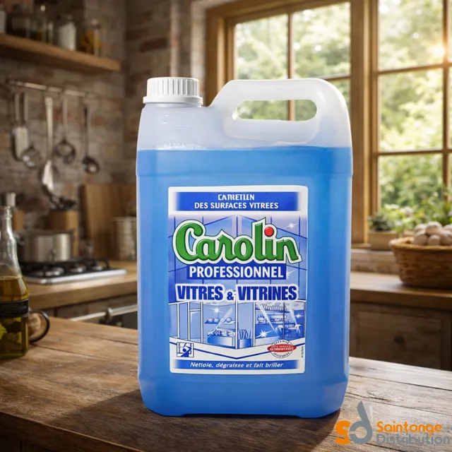Carolin nettoyant vitres et vitrines bidon 5 L