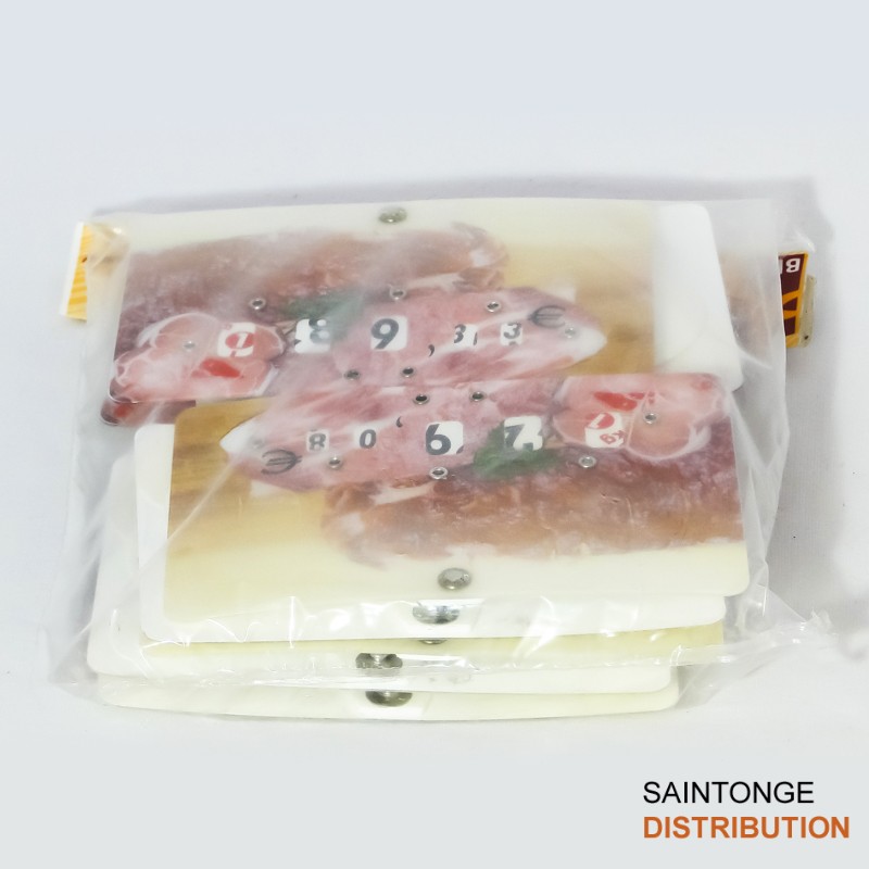 Saintonge Distribution Saveur neutre étiquette prix 8x12cm