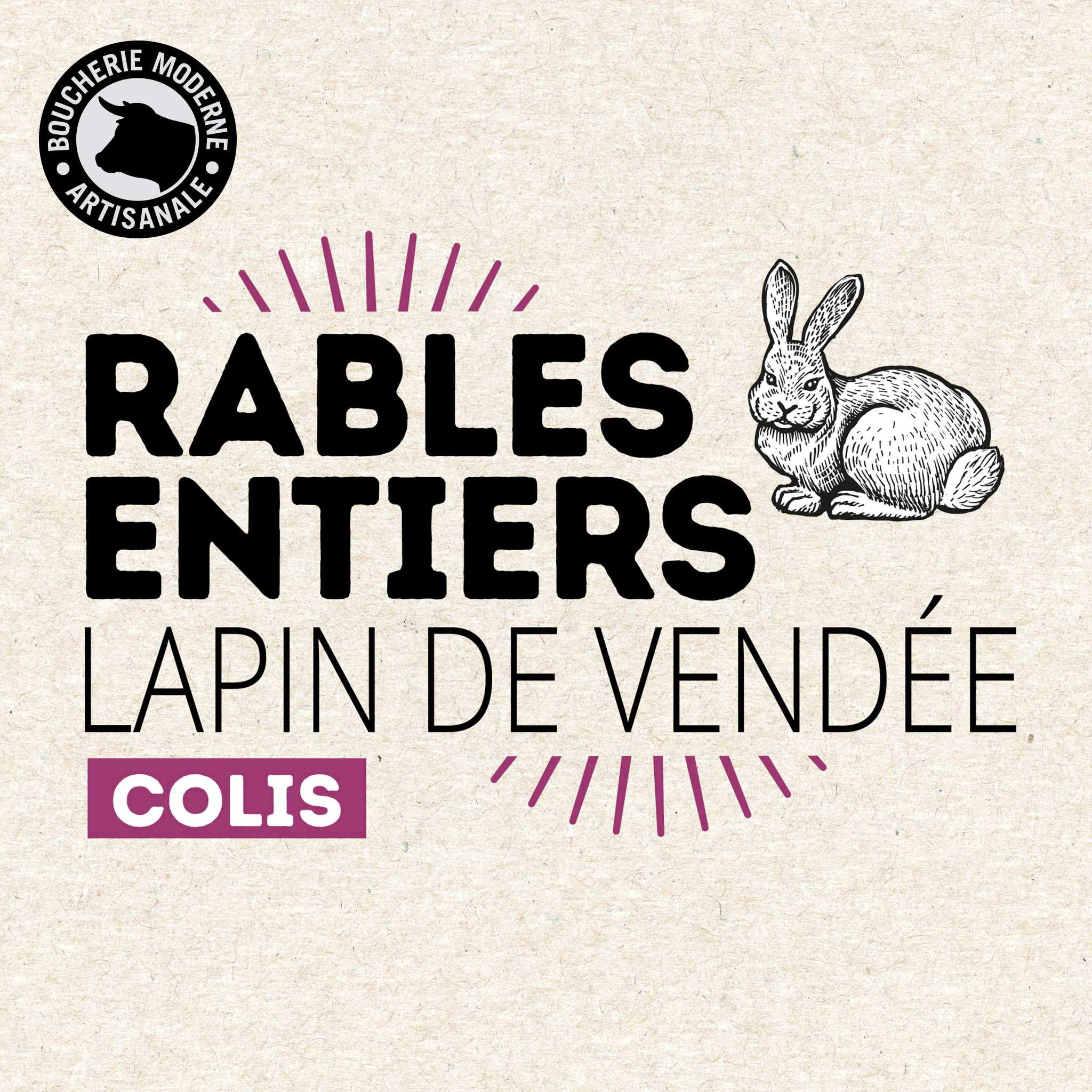 Boucherie Moderne TRAITEUR Râbles entiers lapin Vendée 5kg