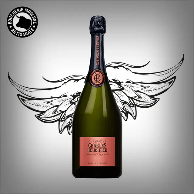 Boucherie Moderne Vin Charles Heidsieck Rosé 75cl champagne réserve