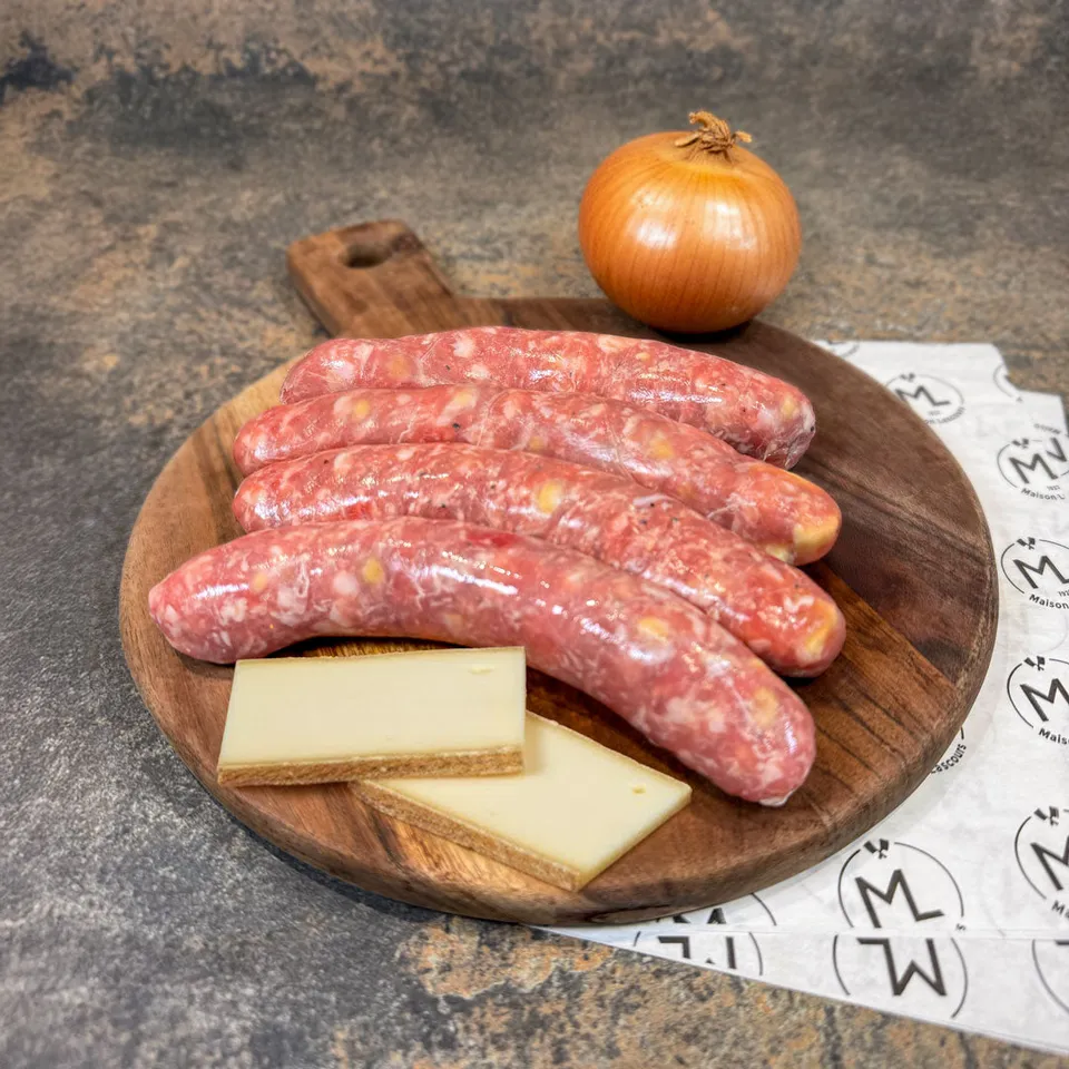 Maison Lascours Saucisse Raclette Oignons Confits 4x125g porc