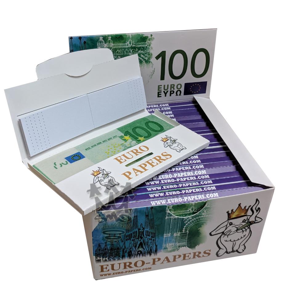 Euro Papers 100€ feuilles à rouler chanvre super king 10 feuilles