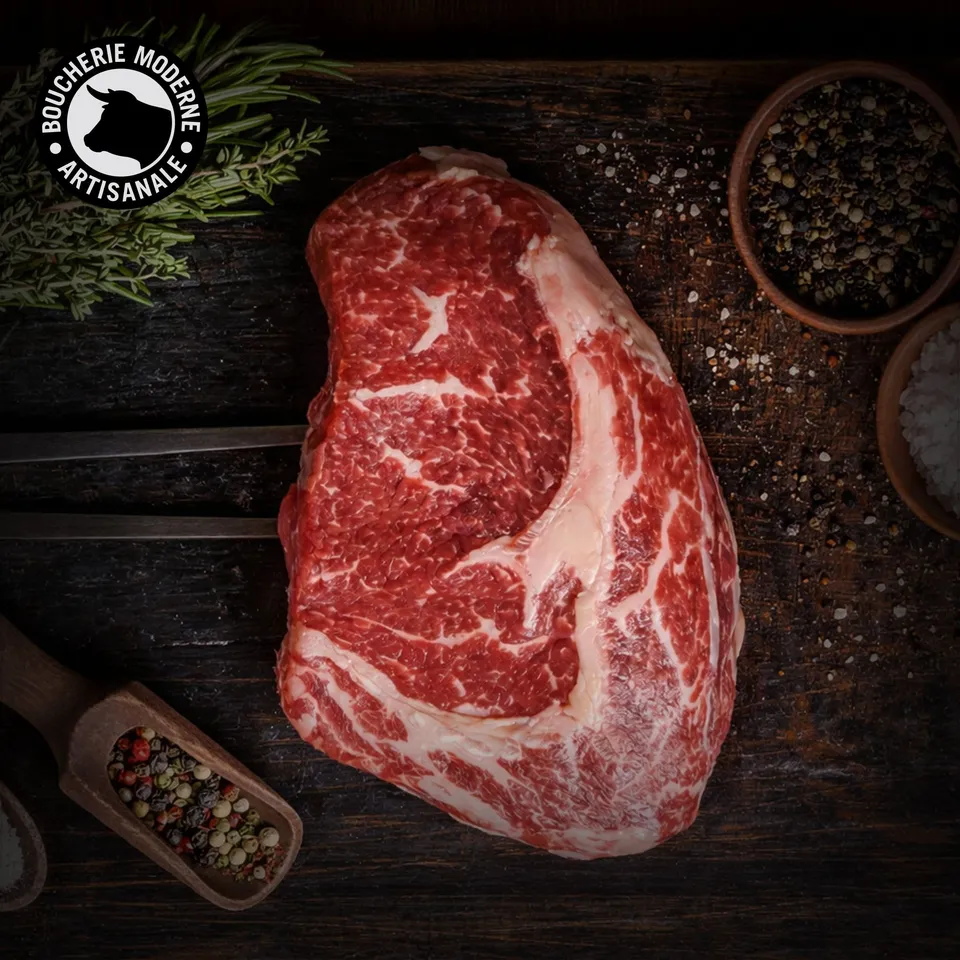 Boucherie Moderne Bœuf Entrecôte Irlandaise Maturée 600g persillée