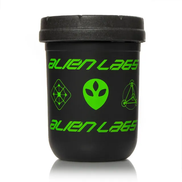 AlienLabs RE:STASH bocal verre 8oz noir vert