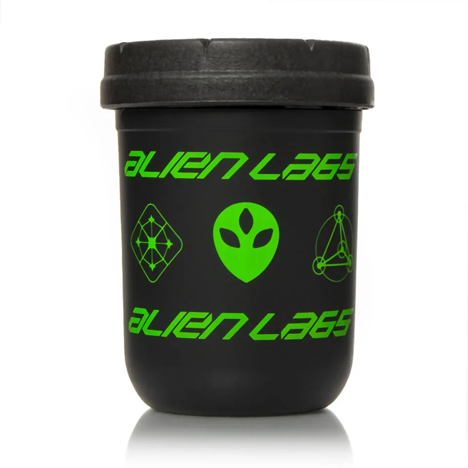 AlienLabs RE:STASH bocal verre 8oz noir vert