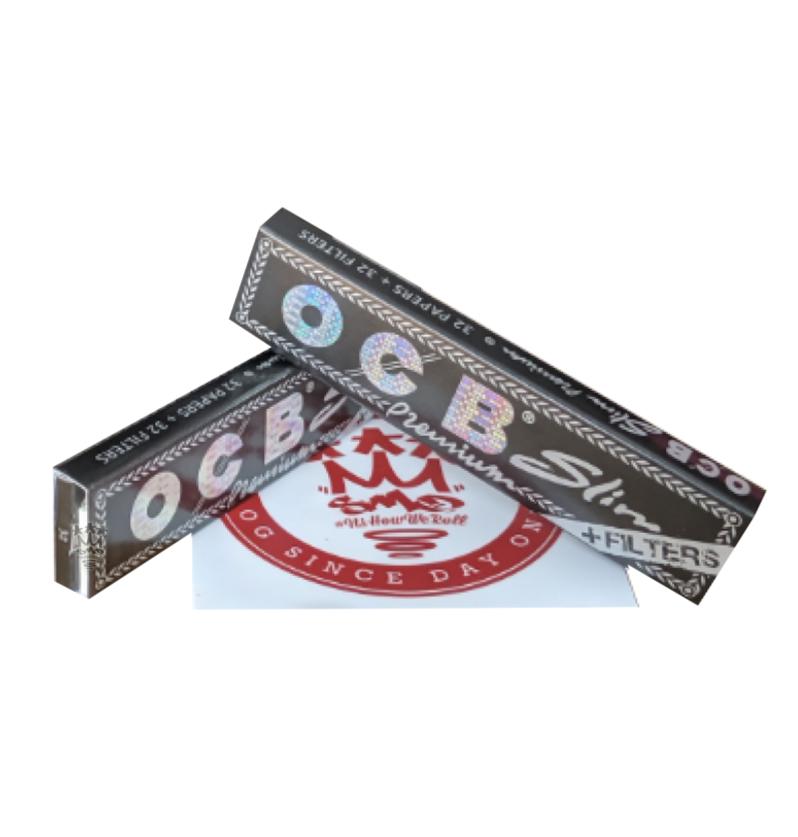OCB Premium Black feuille à rouler king slim 32 + 32 filtres