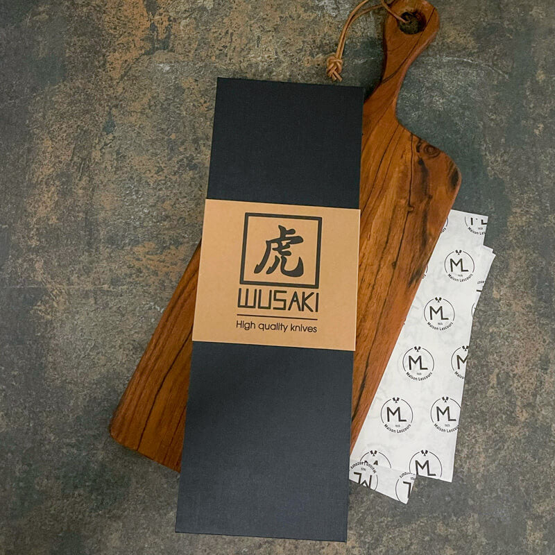 Wusaki Damas Olive VG10 coffret couteaux chef 20cm