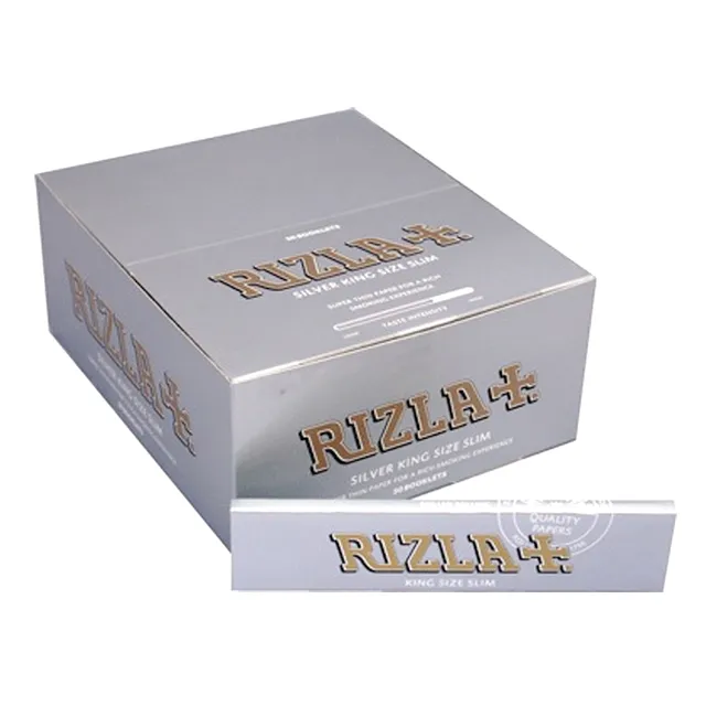 Rizla Silver King Size Slim feuilles à rouler boîte 50