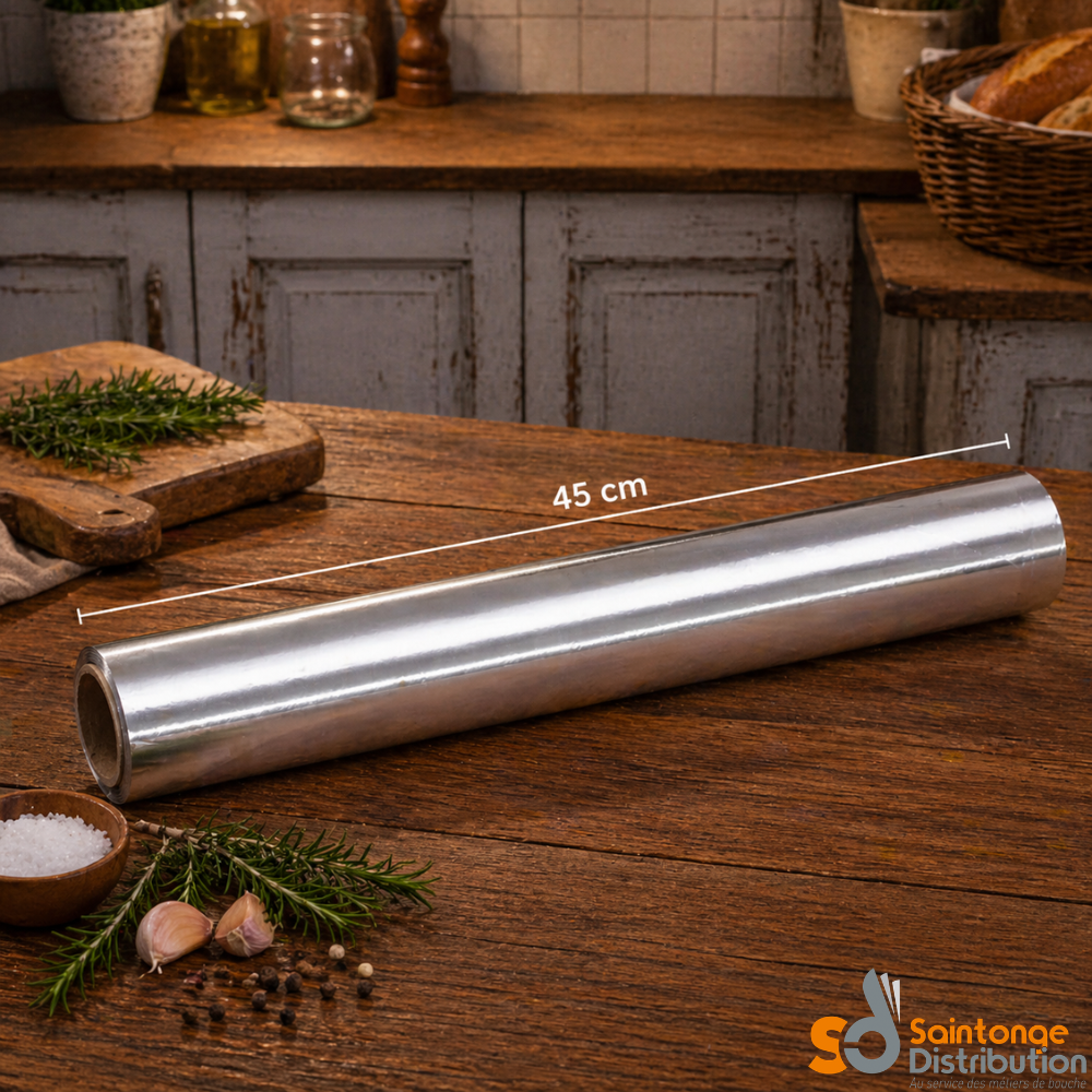 Saintonge Emballages recharge rouleau aluminium 200 m pro