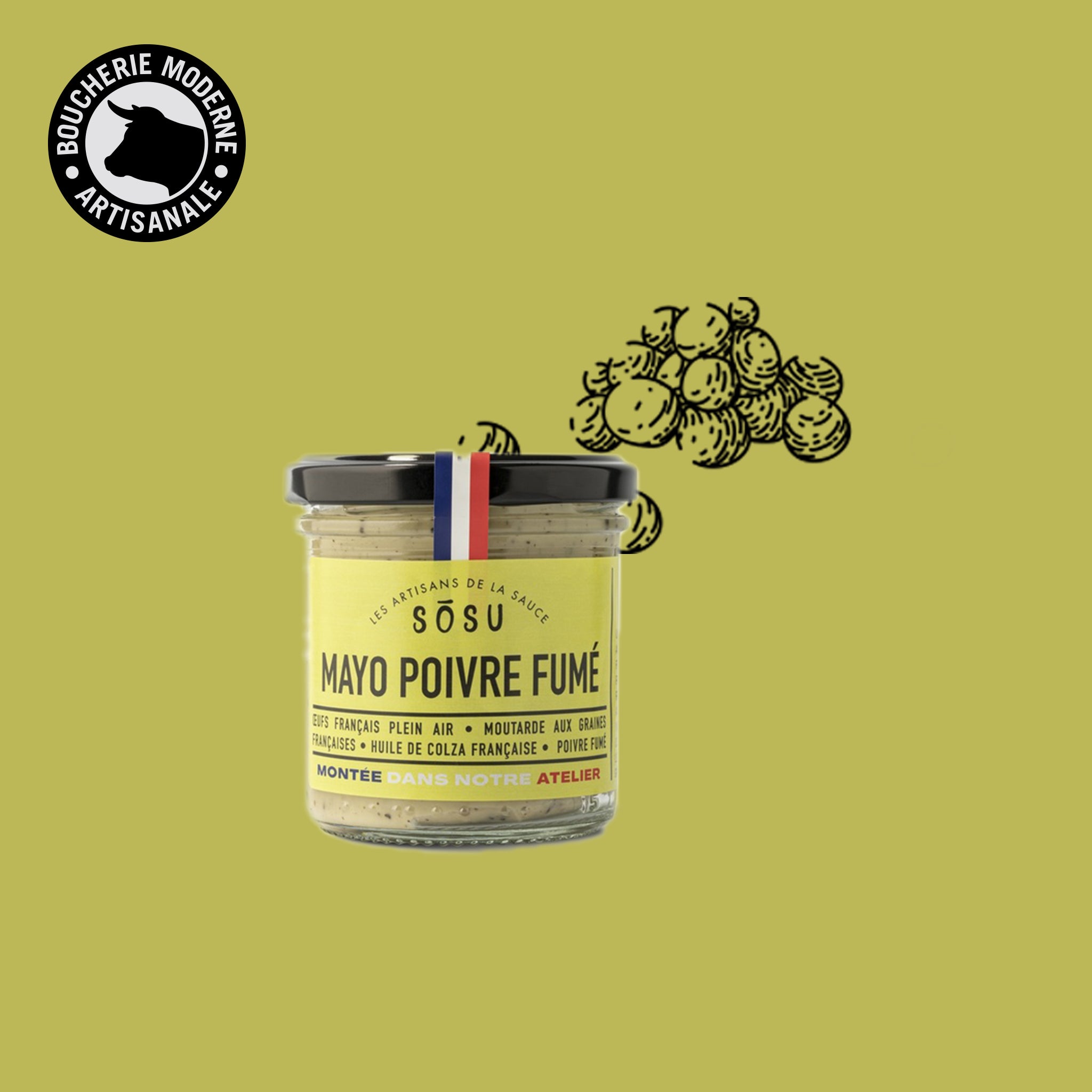 Boucherie Moderne Épicerie Sosù Mayo Poivre Fumé 165 g