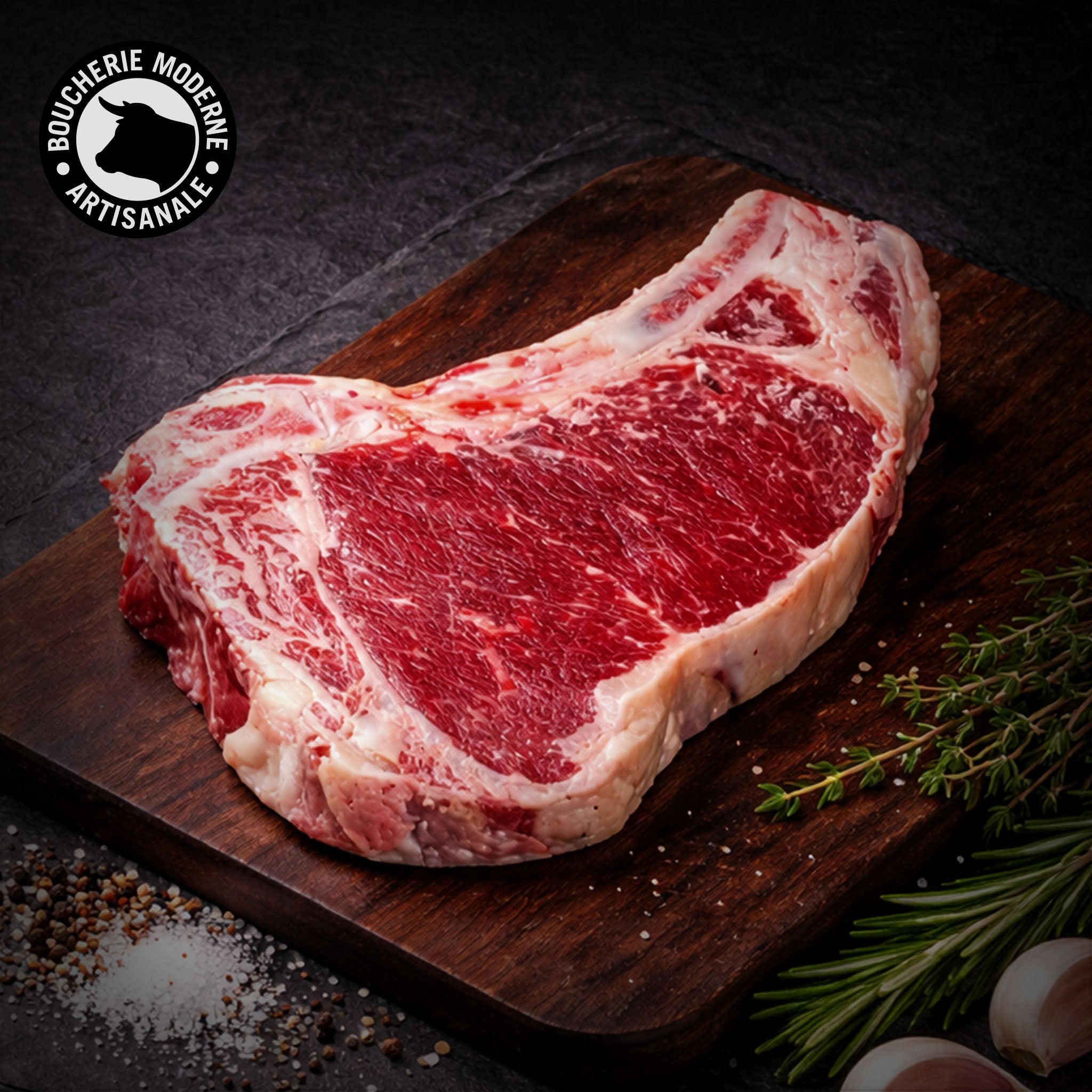 Boucherie Moderne BŒUF L-Bone Simmental Maturé viande 600g
