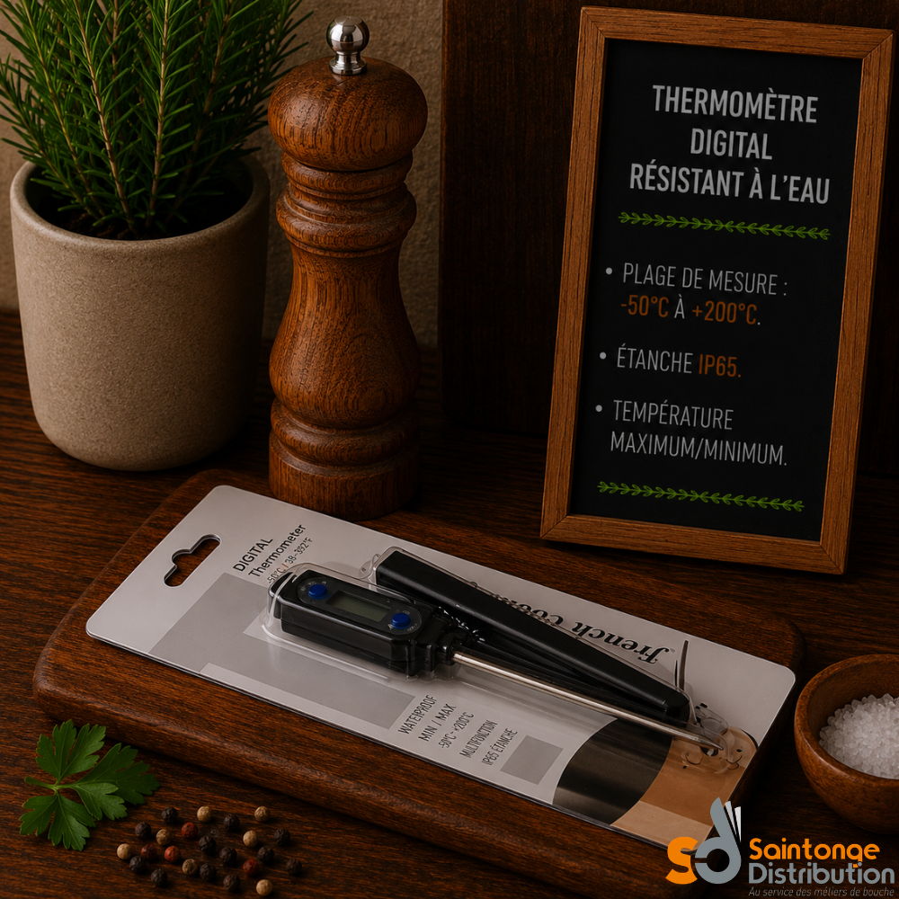 Consommables Thermomètre digital -50+200°C sonde inox IP67