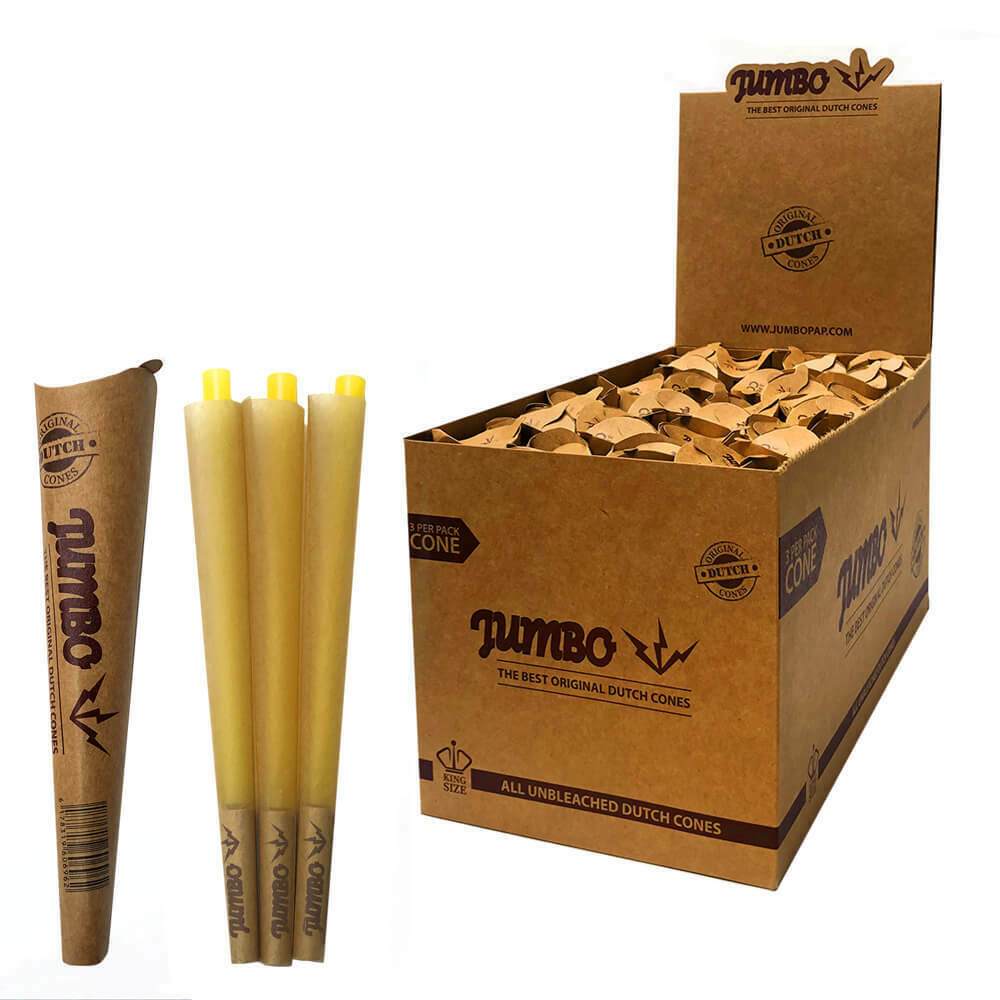 Jumbo Dutch cônes pré-roulés king size x3 non blanchis