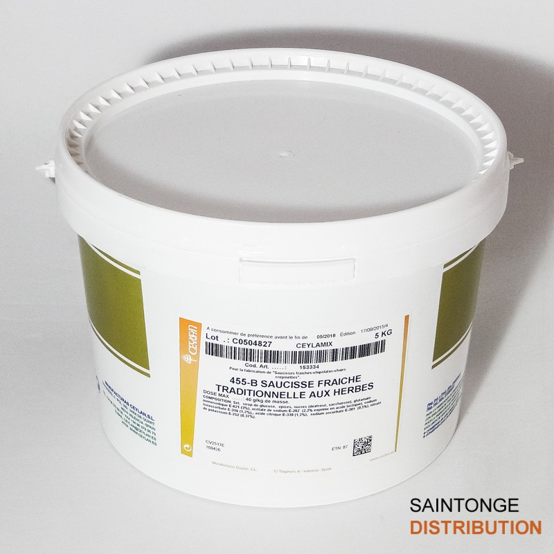 Saintonge 455B assaisonnement saucisse fraîche herbes sac 5 kg