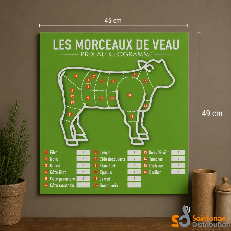 Saintonge Consommables Panneau Presto 45x49cm Vitrine Adhésif